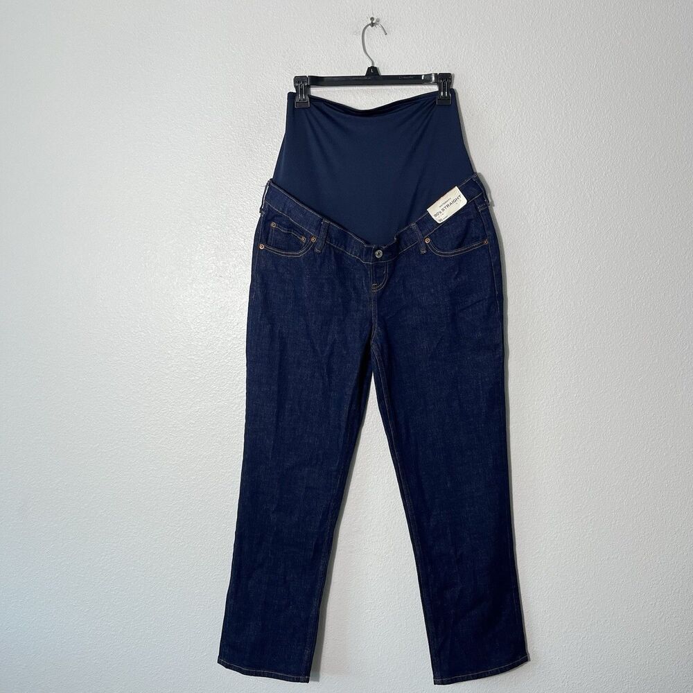 NEW Abercrombie & Fitch Maternity 90s Straight Jean Size 30 Dark Wash Blue Ankle